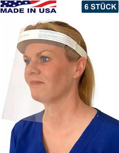 Einweg-Gesichtsschutz Visier aus Kunststoff mit Stirnpolster aus antialergischem Schaumstoff mit Anti-Beschlagbeschichtung  (1)