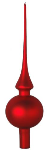 Rot matt 26cm Glasbaumspitze, handdekoriert  (1)