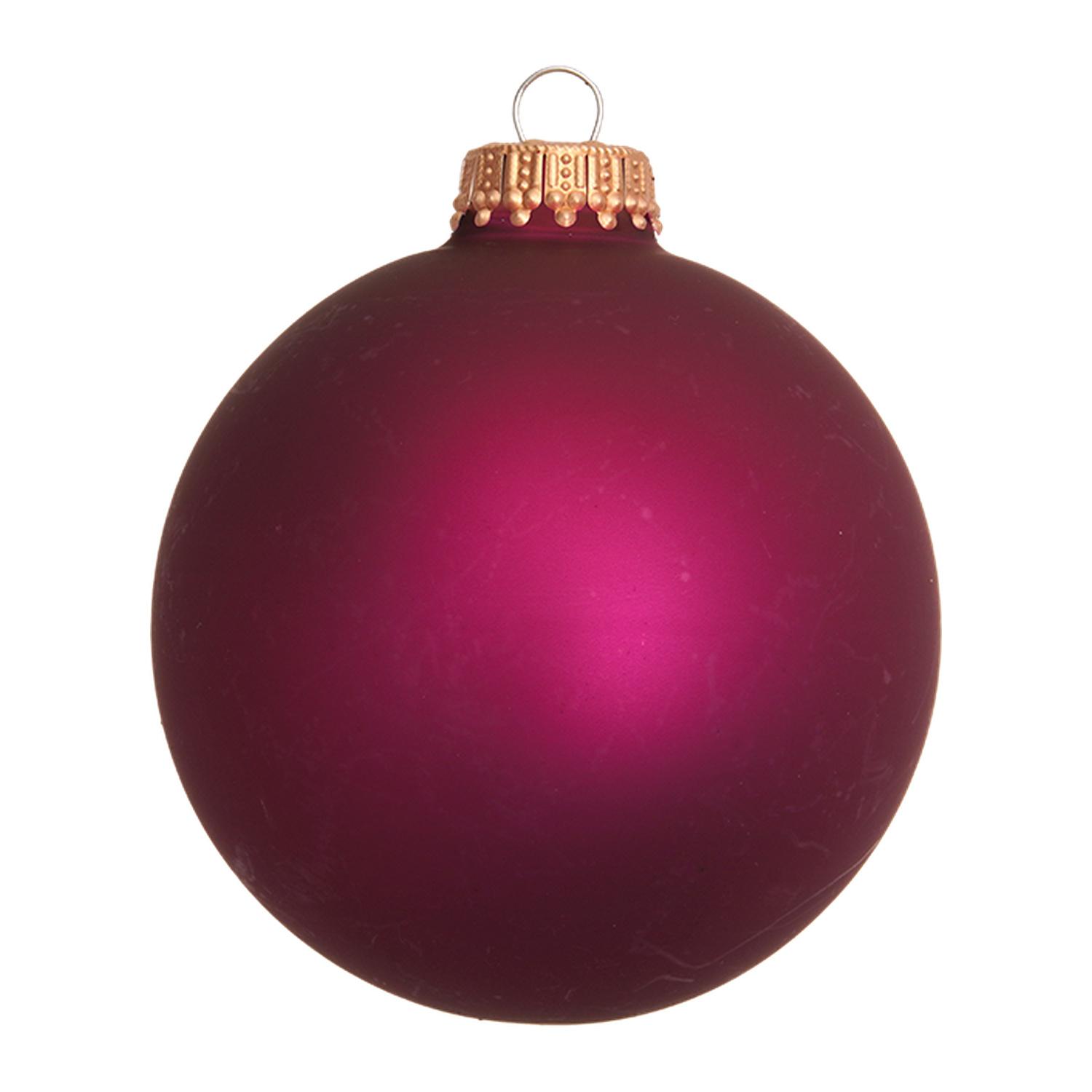 Weihnachtskugeln Uni-Design Marilou Rot 7cm