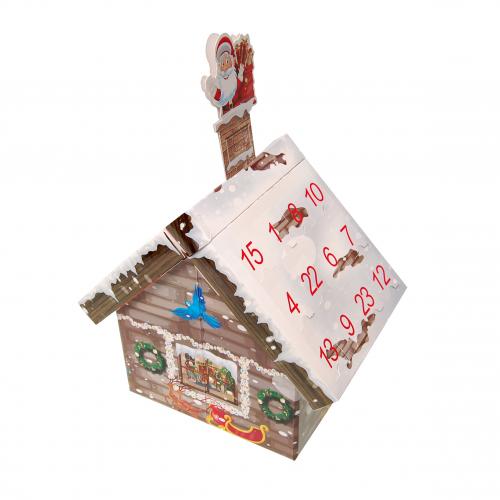 Adventskalender Haus zum Selberbauen mit 24 Glasfiguren