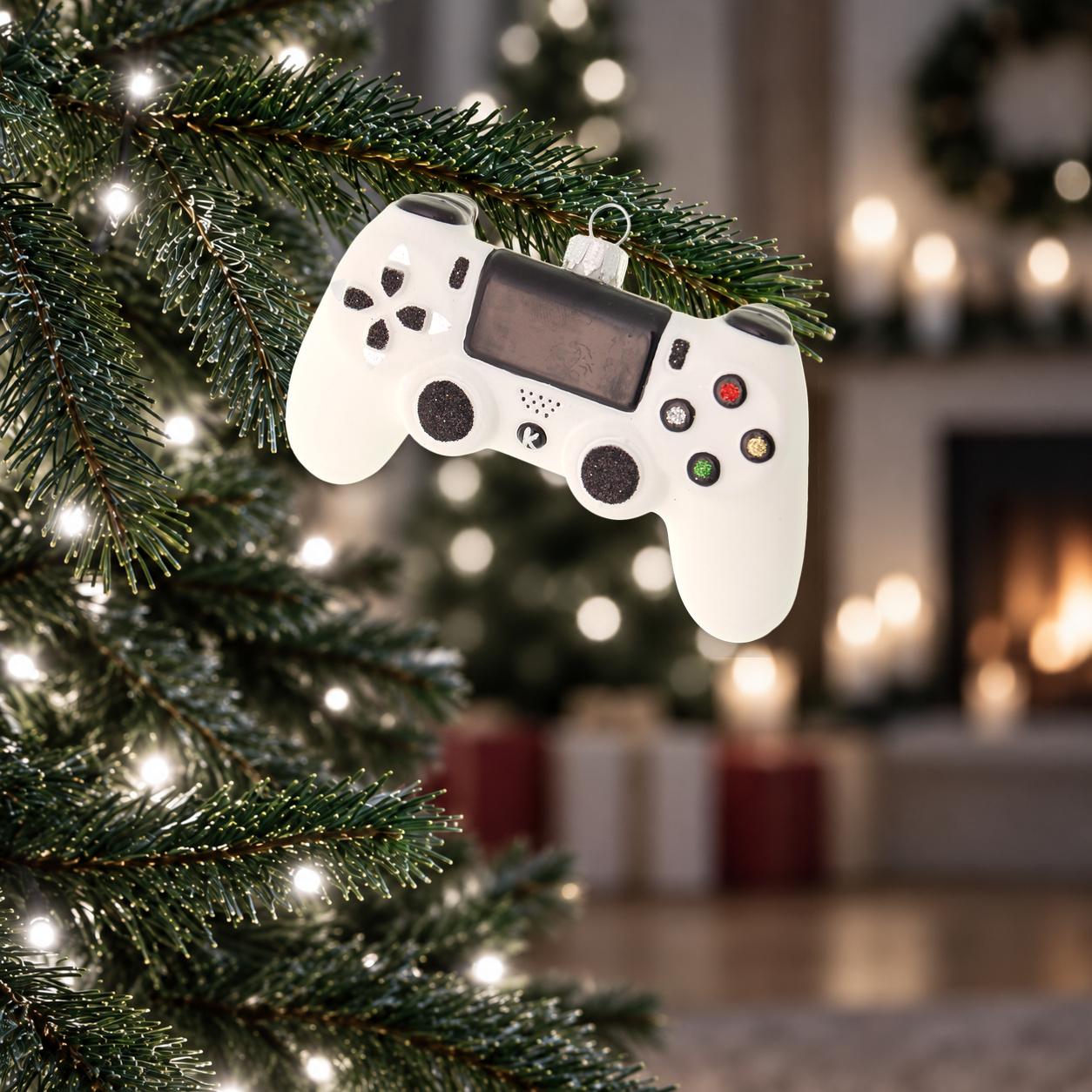 Baumschmuck PS Controller Wei� 11cm