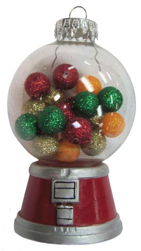 Kaugummiautomat 10cm, Glasornament