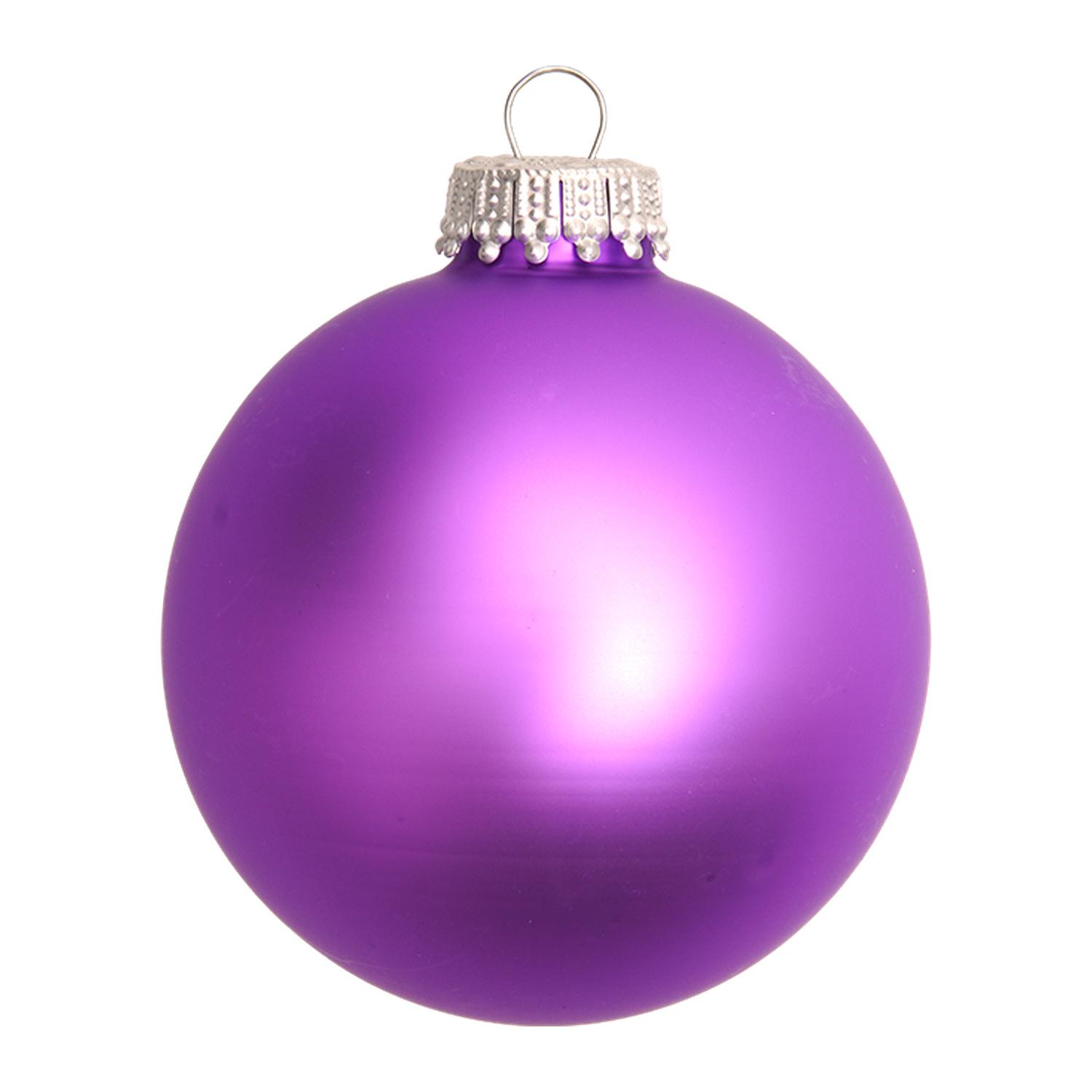 Weihnachtskugeln Uni-Design Matt Flieder Violett 7cm