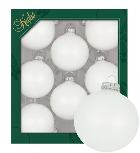 Weihnachtskugeln Uni-Design Matt Wei� 7cm