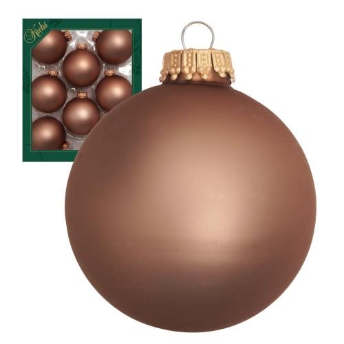 Weihnachtskugeln Uni-Design Arabella Braun 7cm