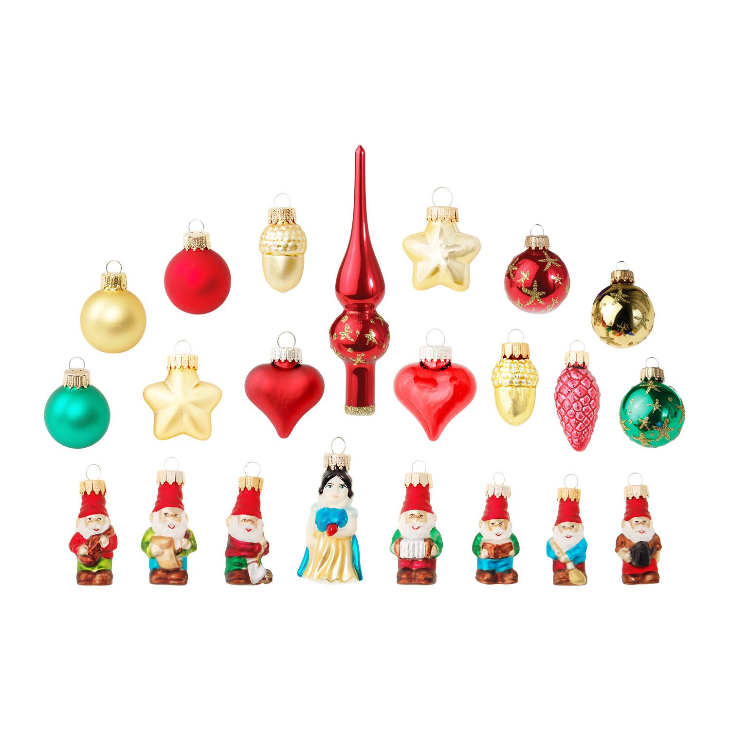 Baumschmuck Schneewittchen Adventskalender Mehrfarbig 12cm