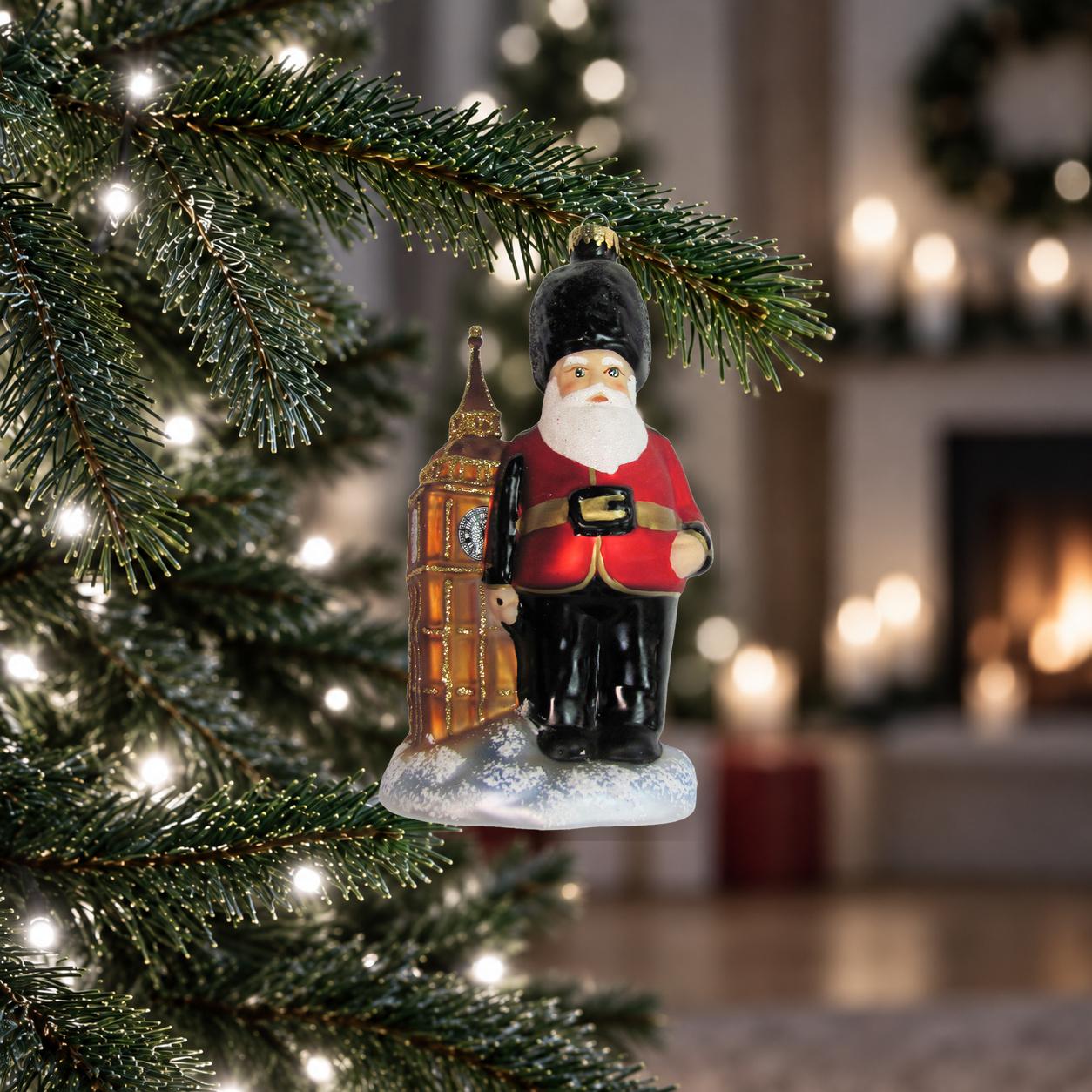 Baumschmuck Britischer Kings Guard Santa Mehrfarbig 13cm