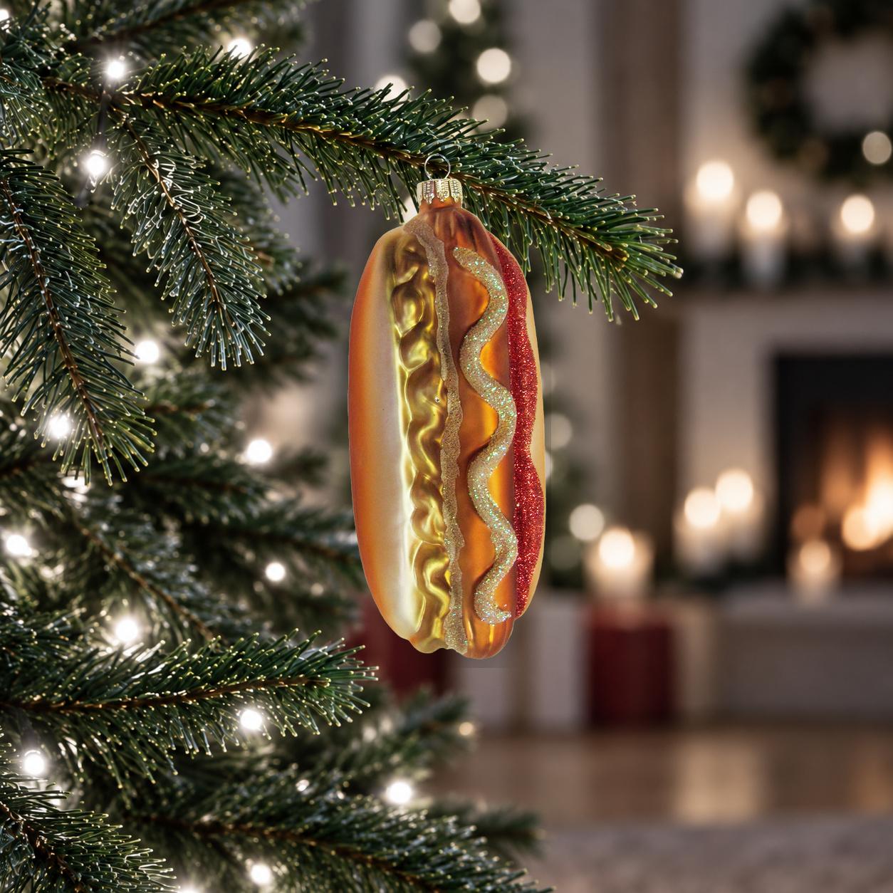 Baumschmuck Hot Dog Braun 13cm