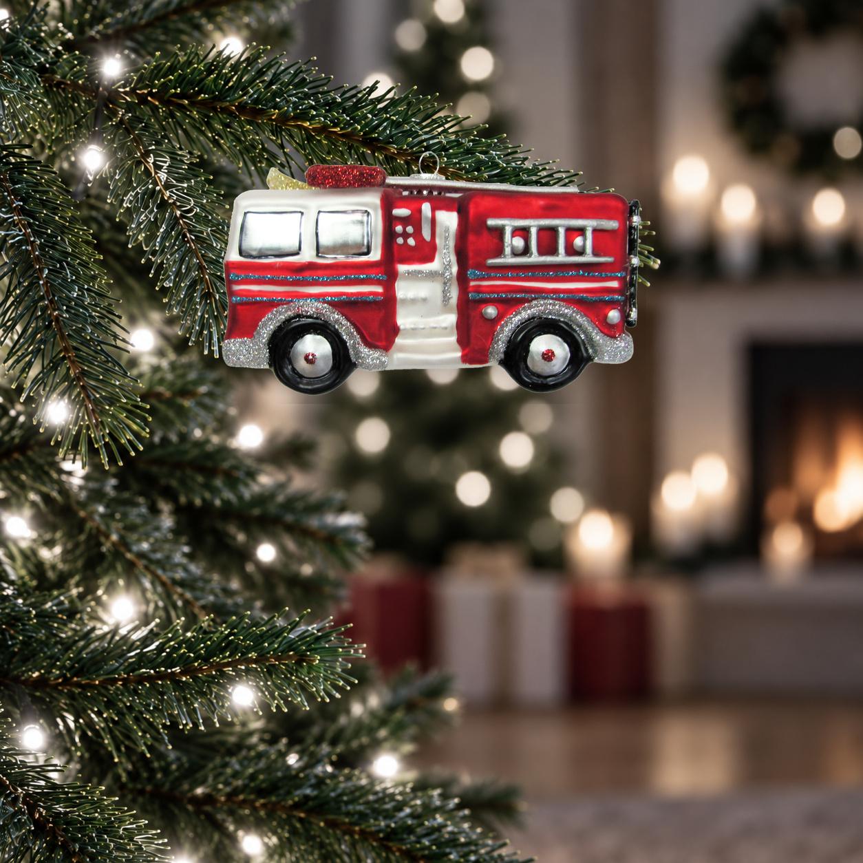 Baumschmuck Feuerwehr Rot 13cm