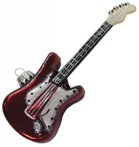 Baumschmuck E-Gitarre Rot 11cm