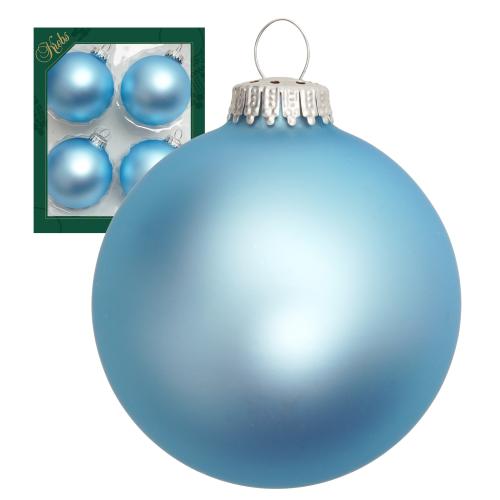 Weihnachtskugeln Uni-Design Elina Blau 8cm