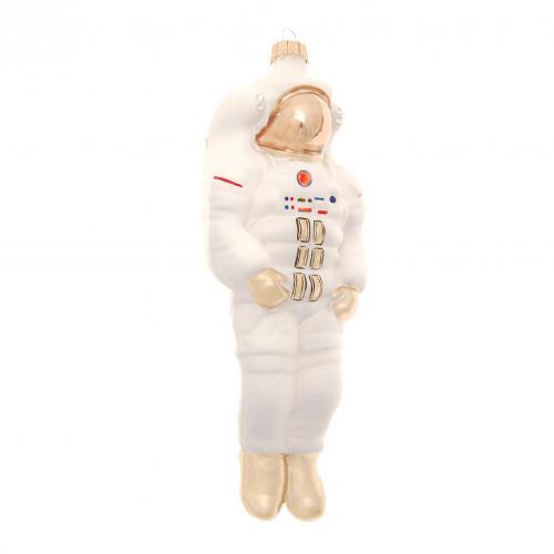 Glasornament Astronaut Gold/Weiß, 19cm