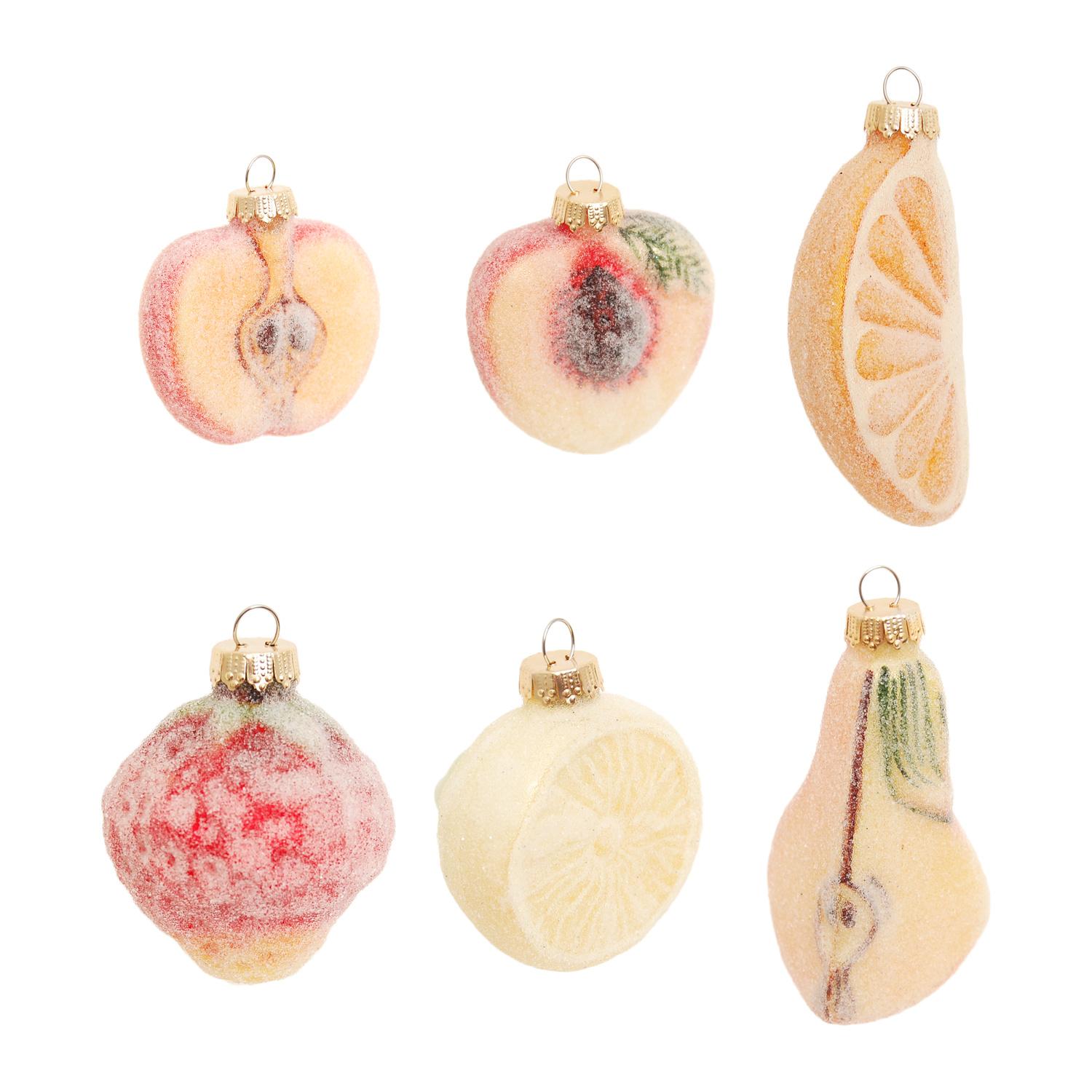 Baumschmuck Gezuckerte Fr�chte Mehrfarbig 8cm