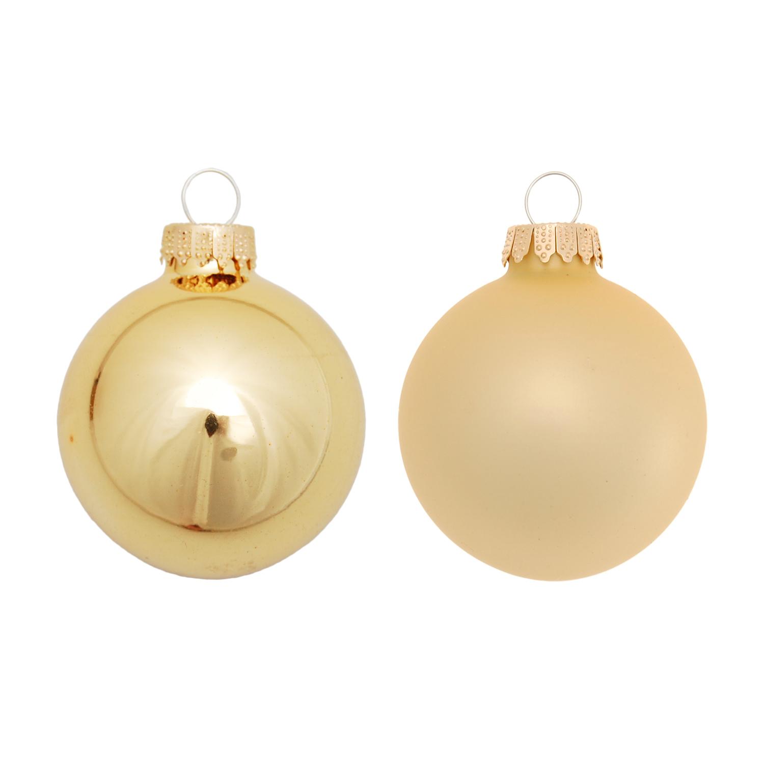Weihnachtskugeln Uni-Design Aurora Goldfarbig 5cm