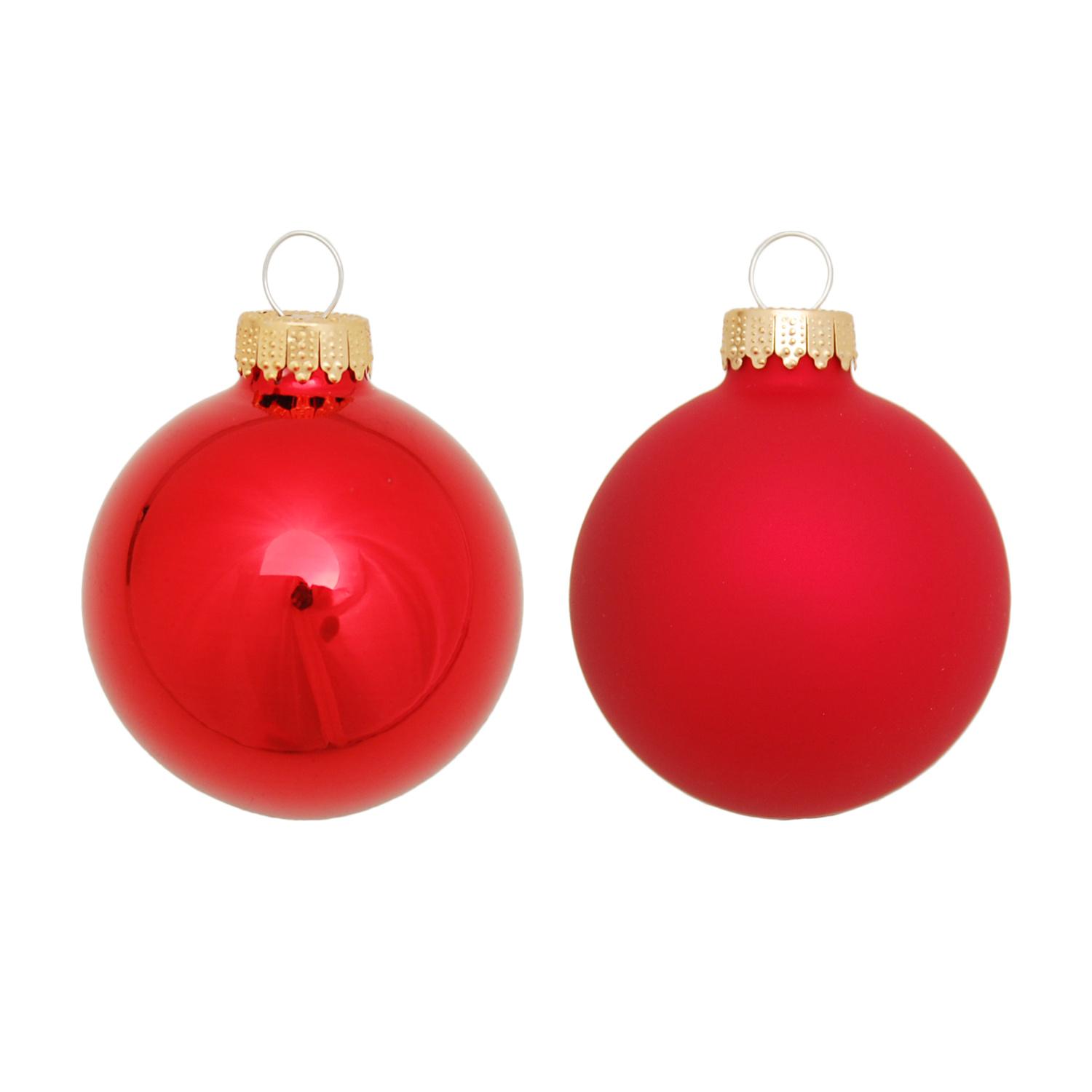 Weihnachtskugeln Uni-Design Scarlett Rot 5cm
