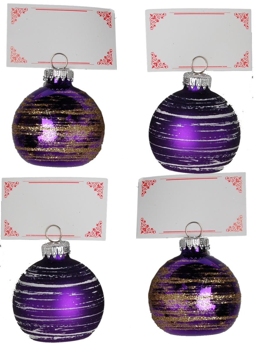 Weihnachtsdekoration Platzkartenhalter f�r Feiern Violett 8cm