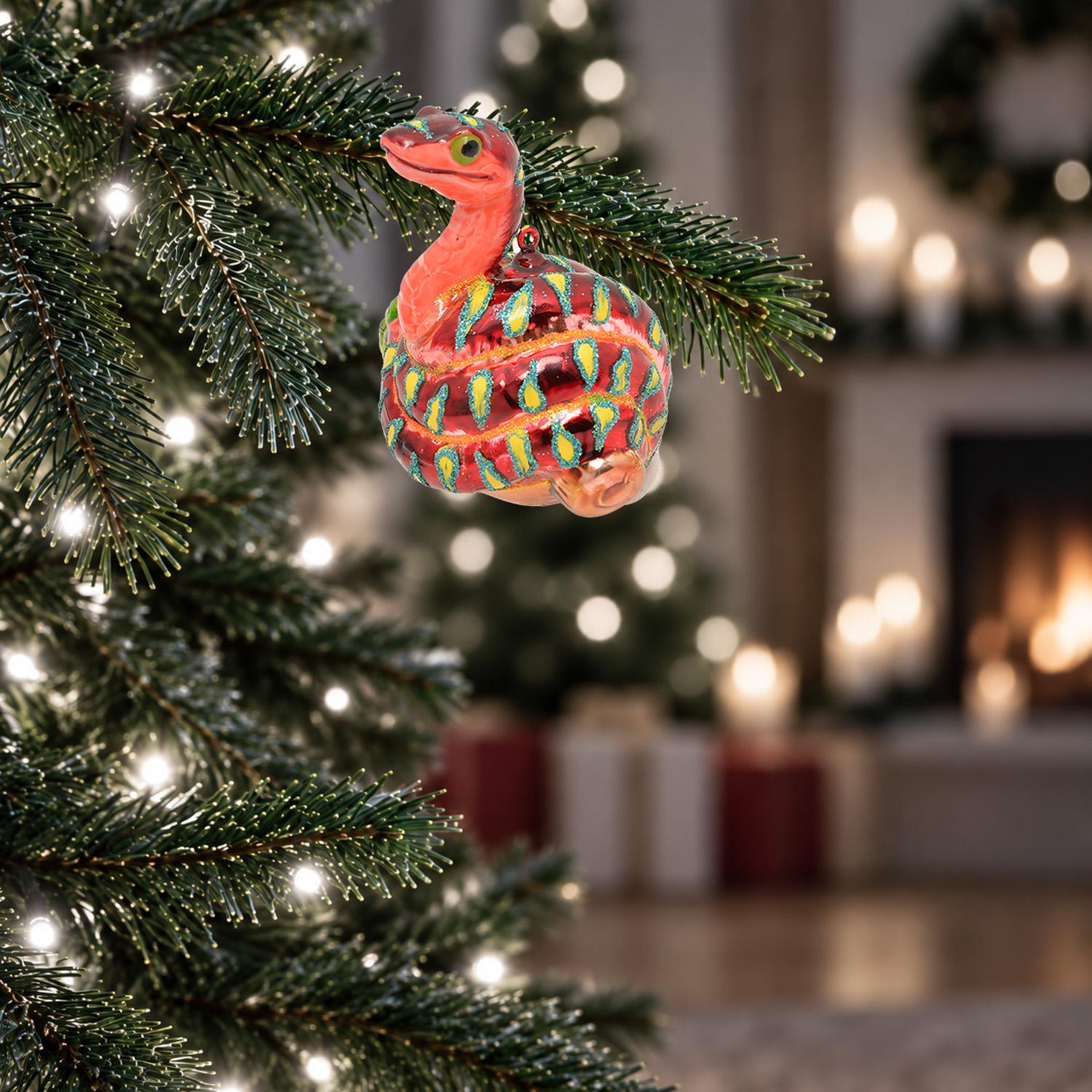 Baumschmuck Schlange Mehrfarbig 10cm