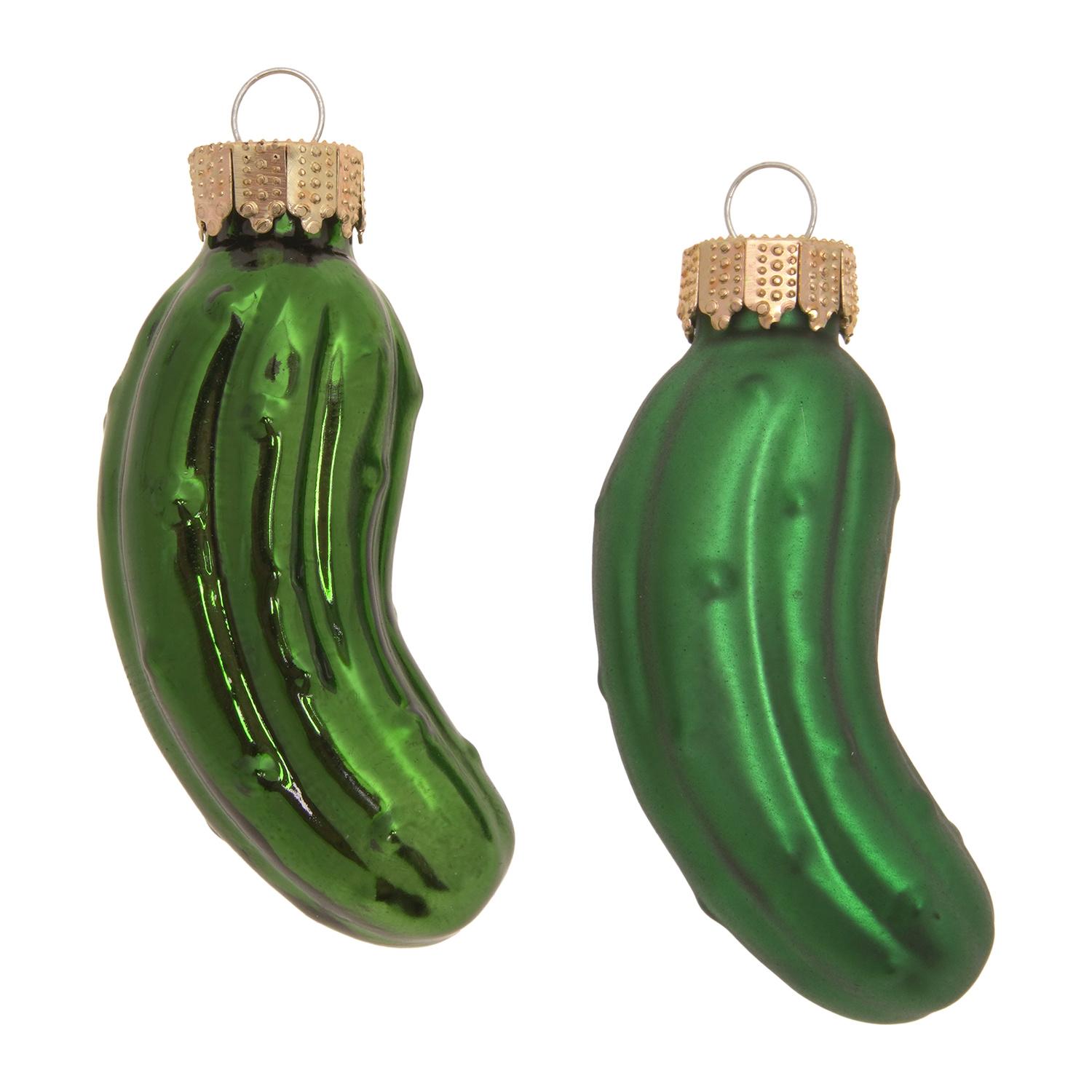 Baumschmuck Gurken Mini-Set Gr�n 6cm