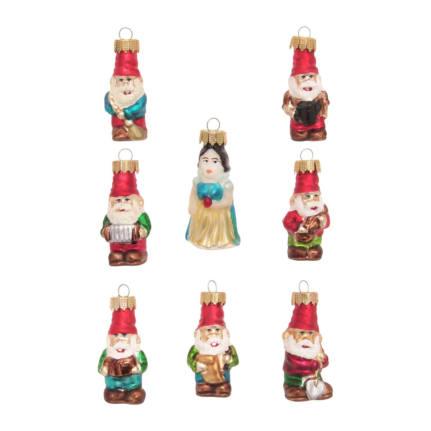 Baumschmuck Schneewittchen Mini-Set Mehrfarbig 6cm