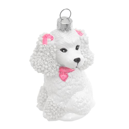 Baumschmuck Pudel Wei 10cm