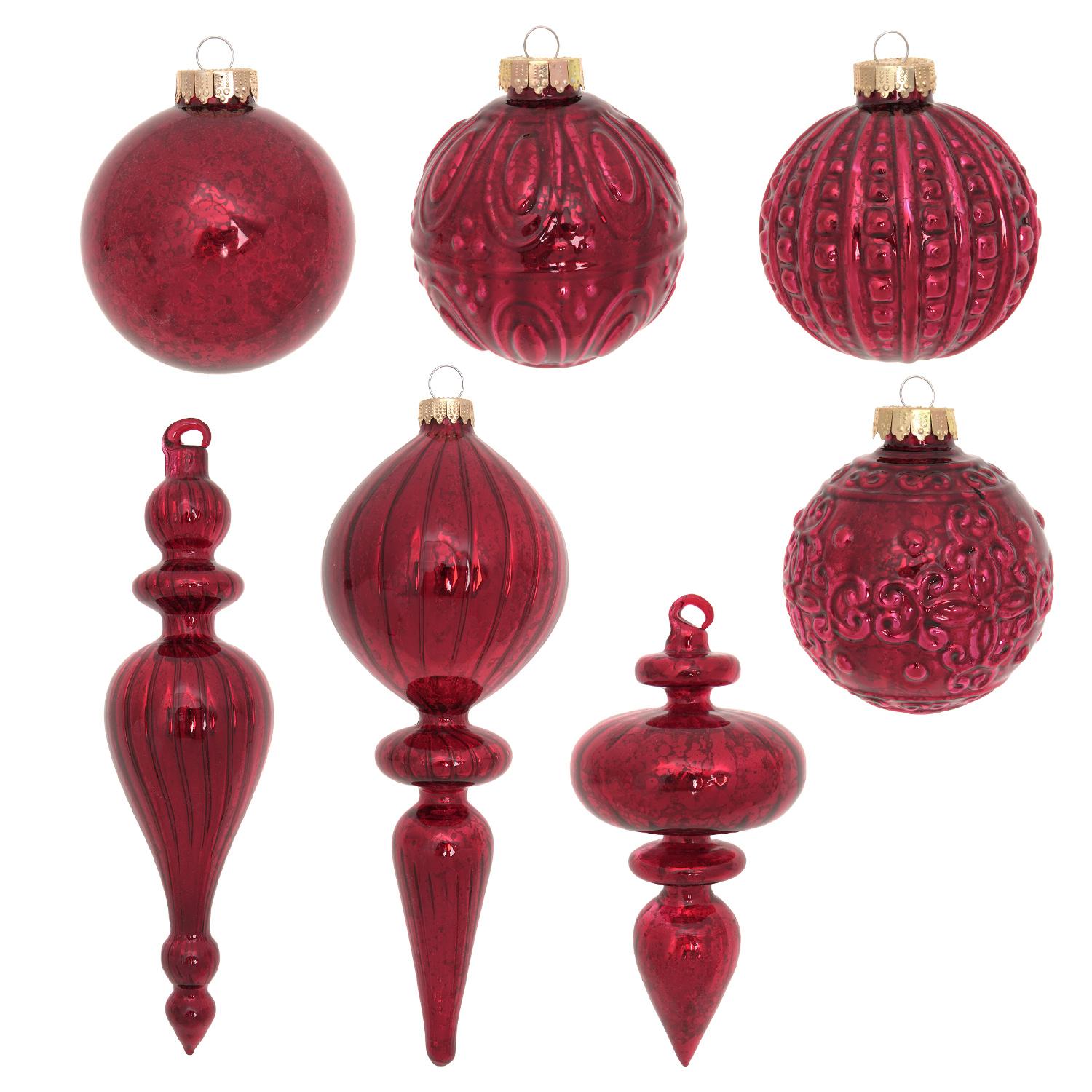 Baumschmuck Romantikformen Antik Rot 19cm