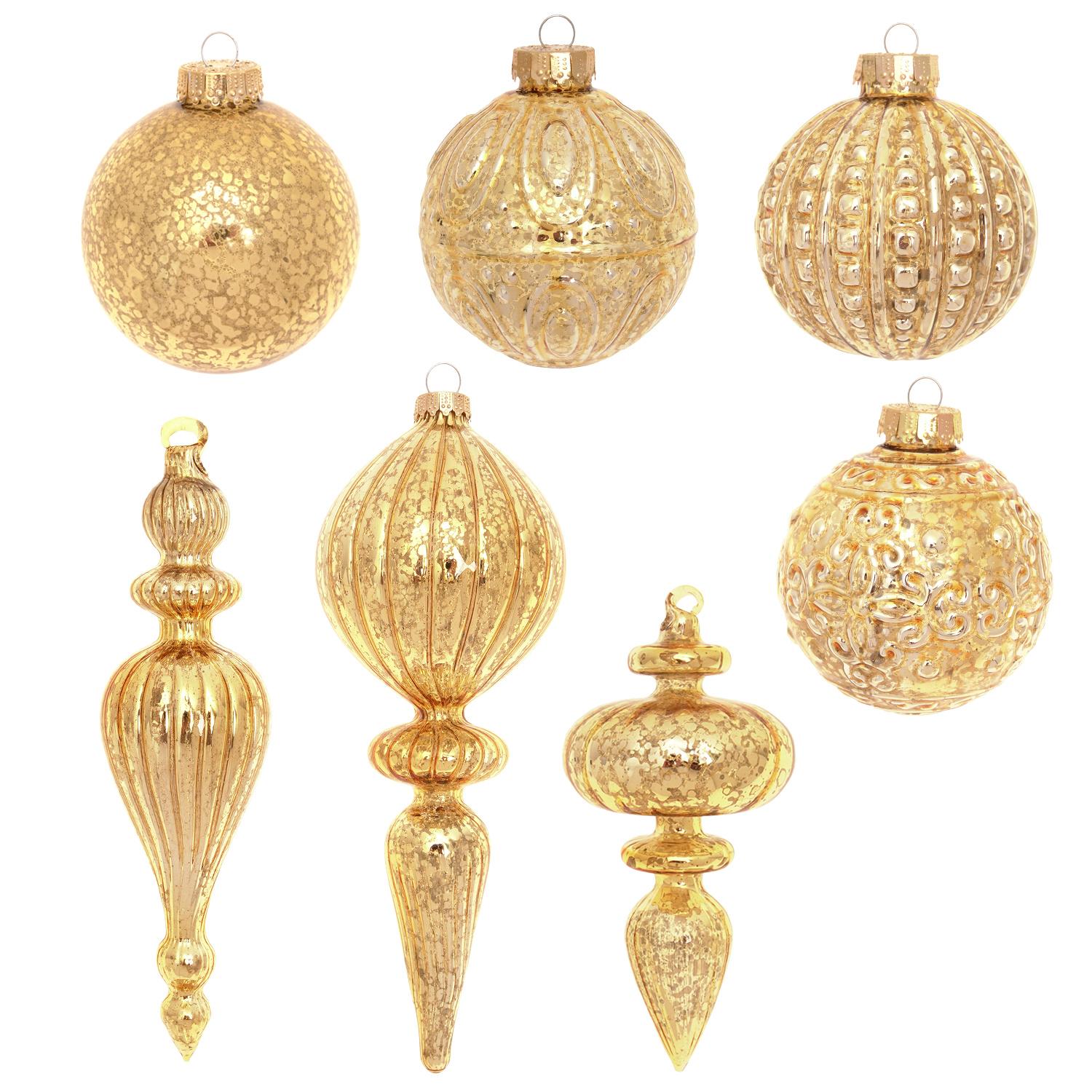 Baumschmuck Romantikformen Antik Goldfarbig 19cm