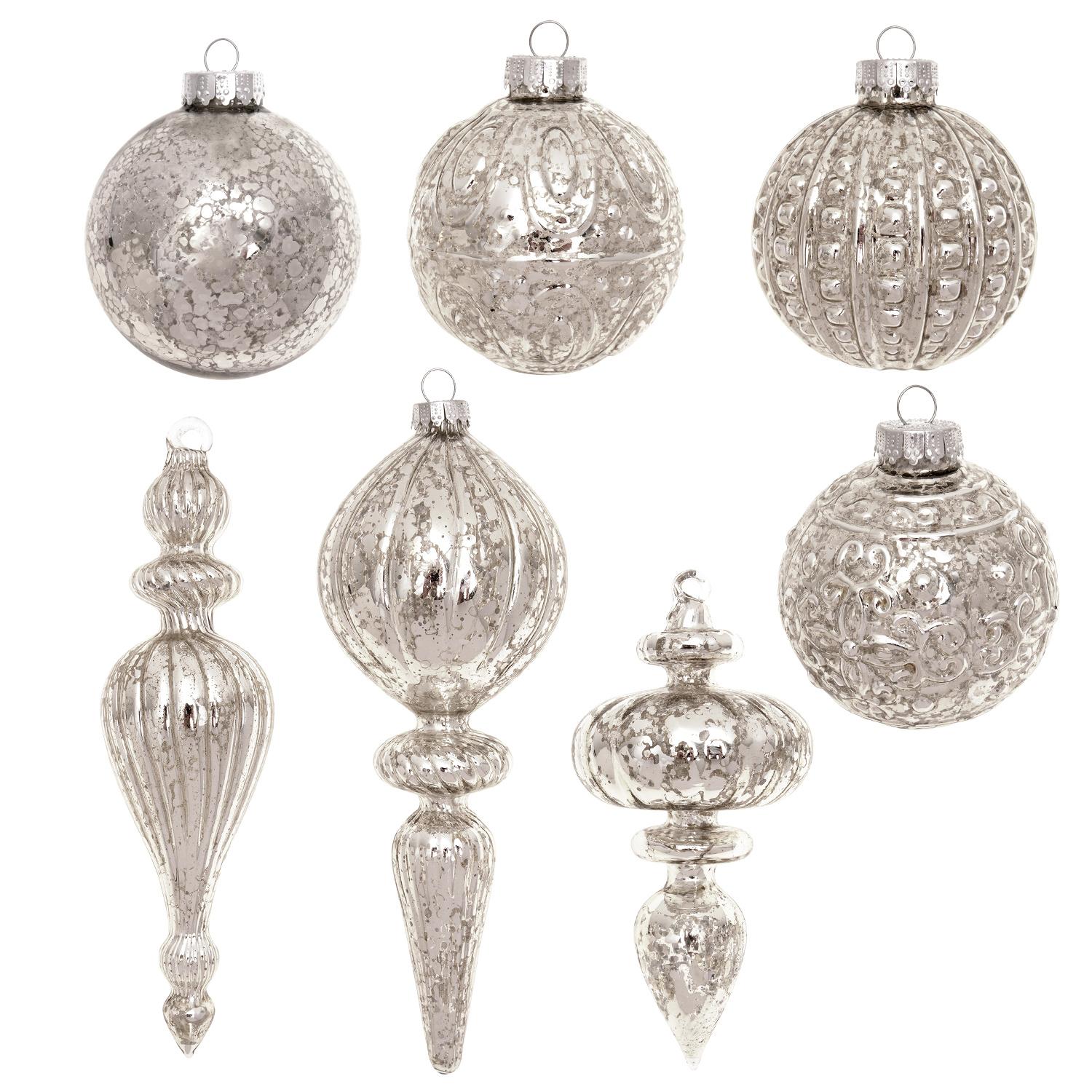 Baumschmuck Romantikformen Antik Silberfarbig 19cm