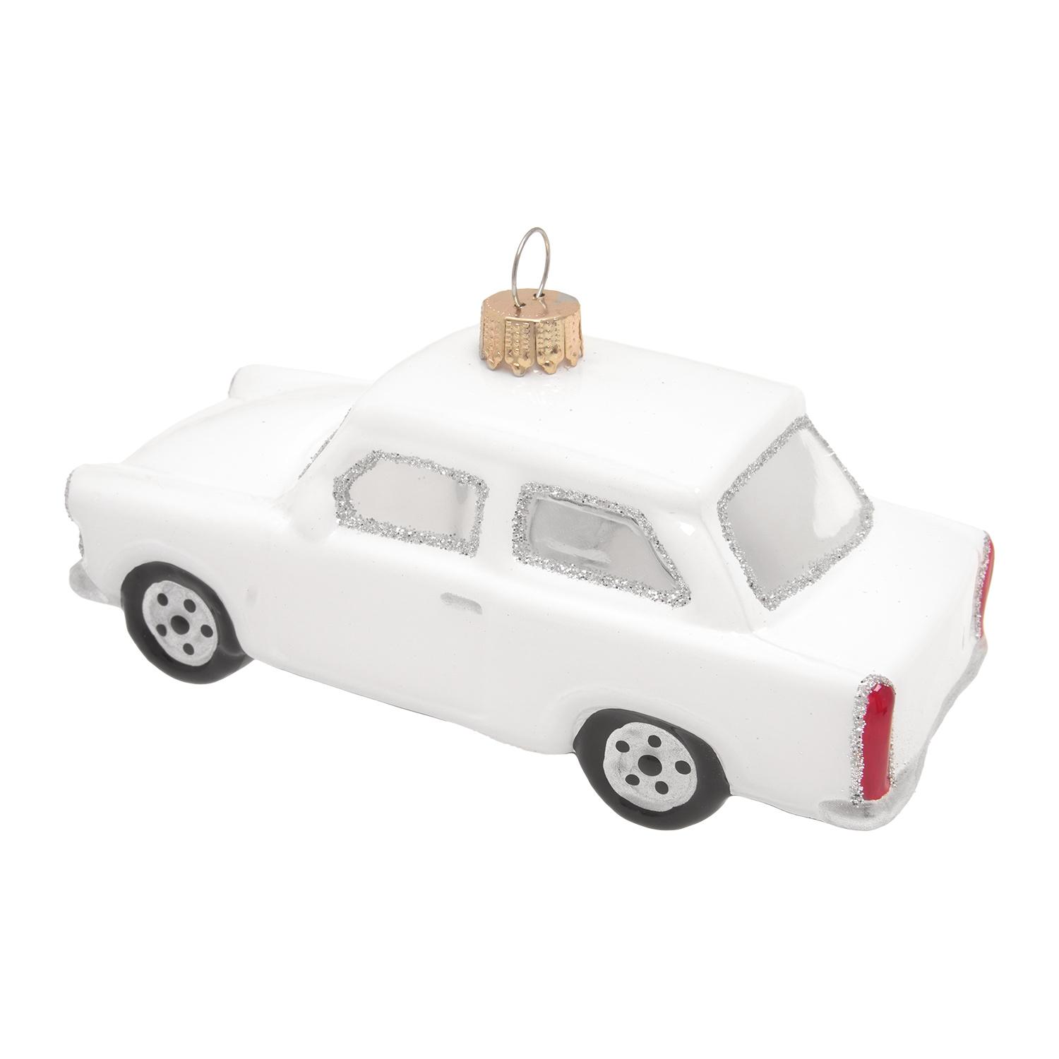 Baumschmuck Trabi Wei� 11cm