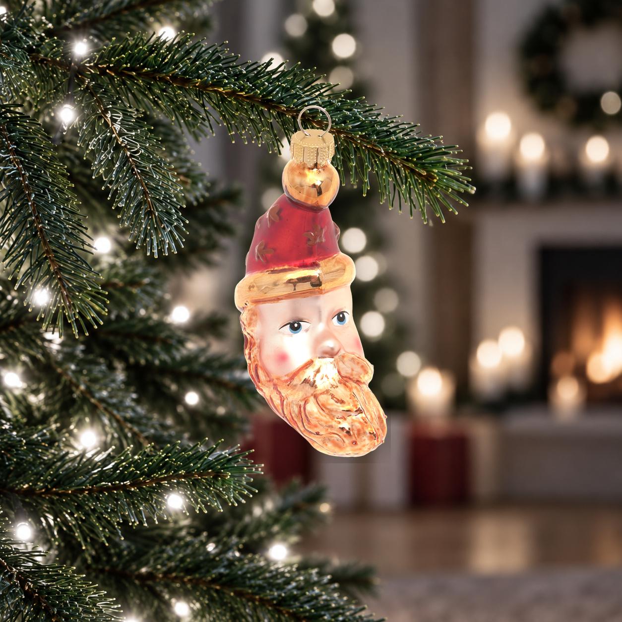 Baumschmuck Santa Mond Rot 10cm