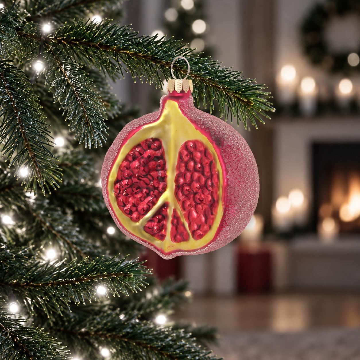 Baumschmuck Granatapfel Rot 8cm