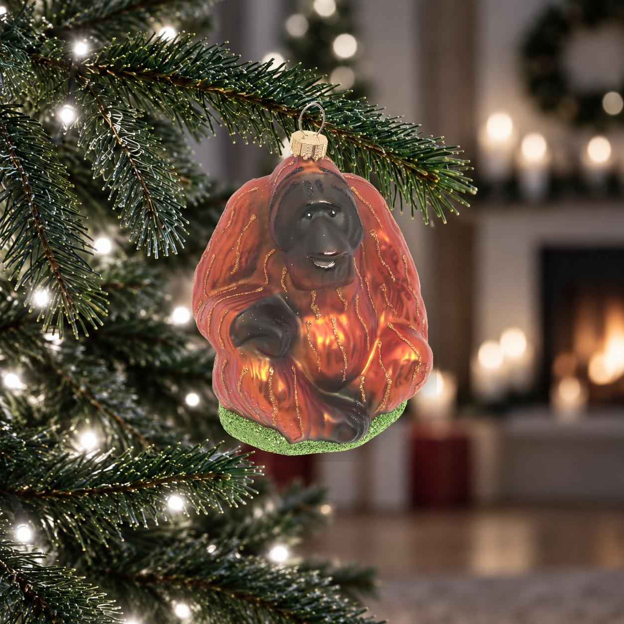Baumschmuck Orang-Utan Braun 12cm