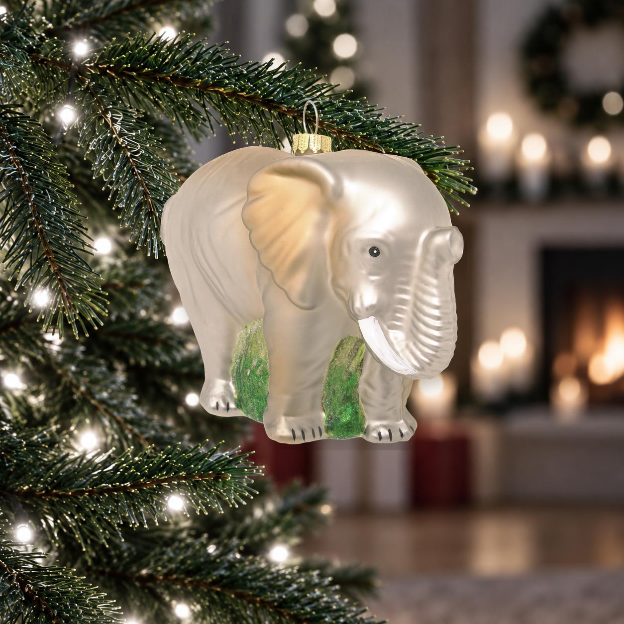 Baumschmuck Elephant Grau 12cm
