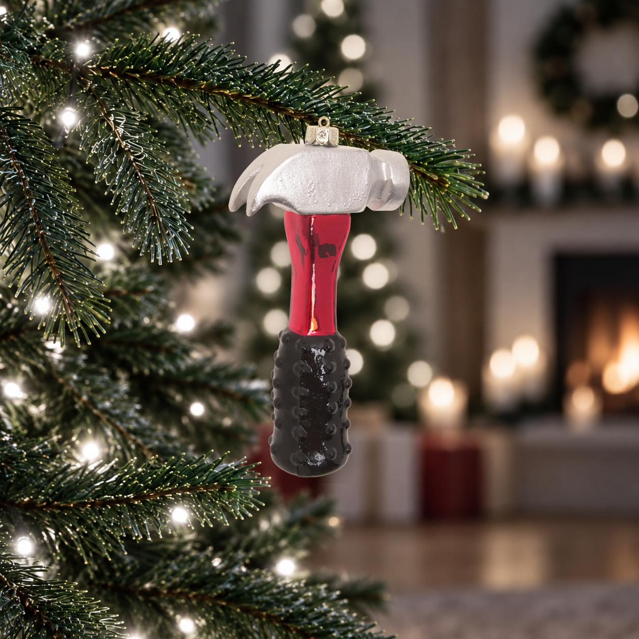 Baumschmuck Hammer Rot 12cm