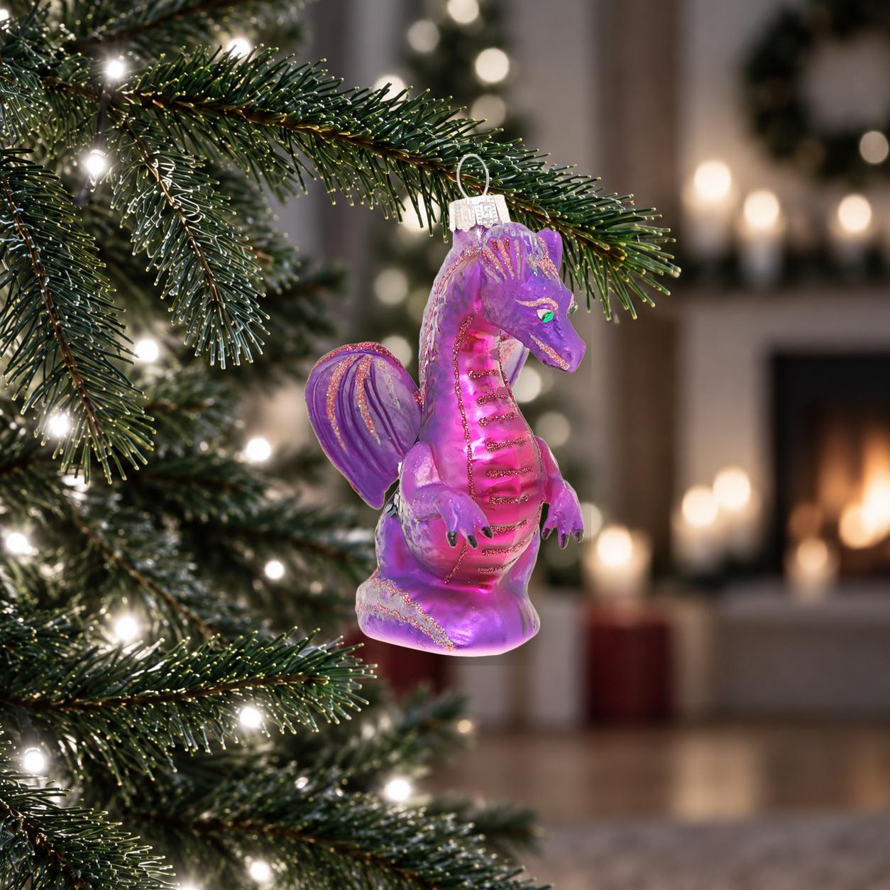 Baumschmuck Drache Violett 13cm