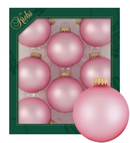 Weihnachtskugeln Uni-Design Rosa 7cm