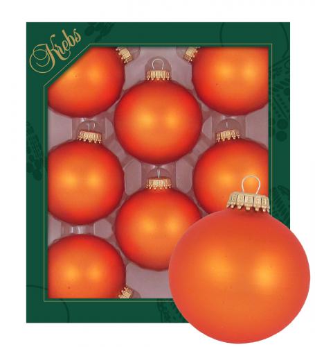 Weihnachtskugeln Uni-Design Mirabella Orange 7cm