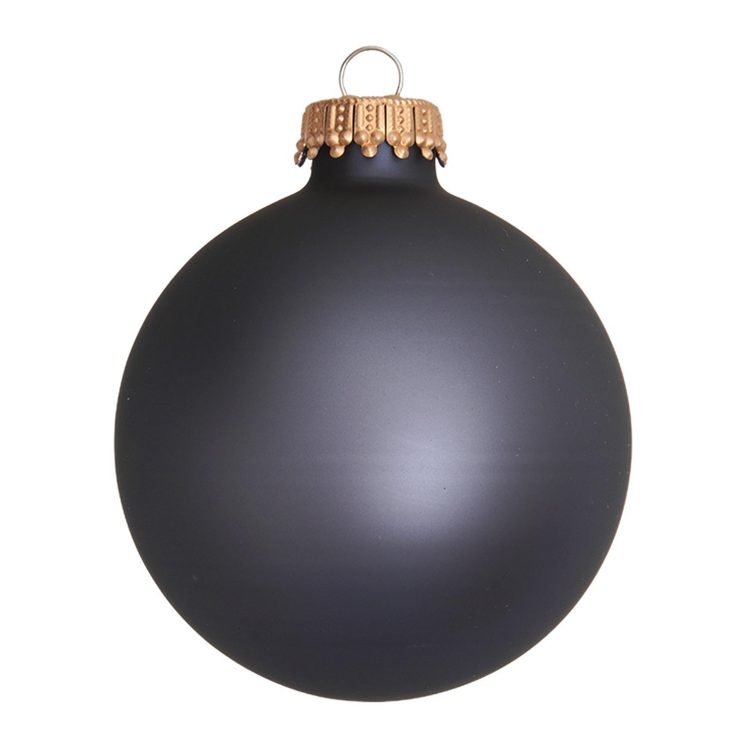Weihnachtskugeln Uni-Design Matt Grau 7cm