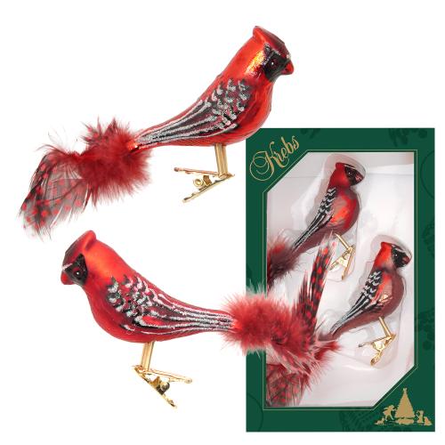 Baumschmuck Kardinal Rot 9cm