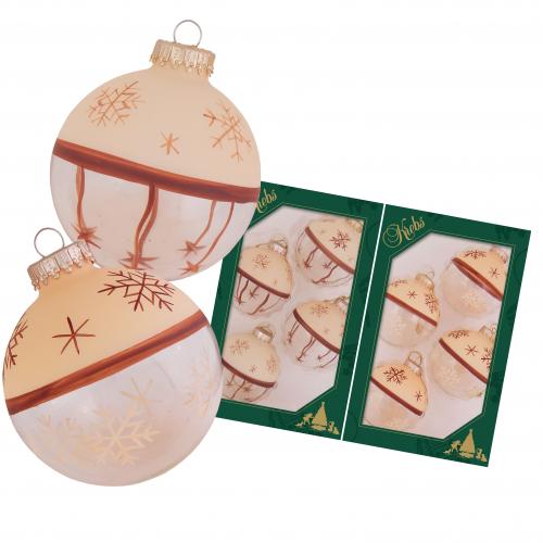 Weihnachtskugeln Sternenregen Braun 7cm