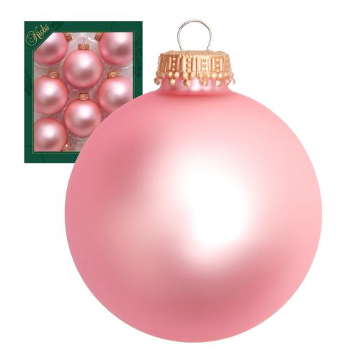 Pinkfarbig matt 7cm Glaskugeln uni