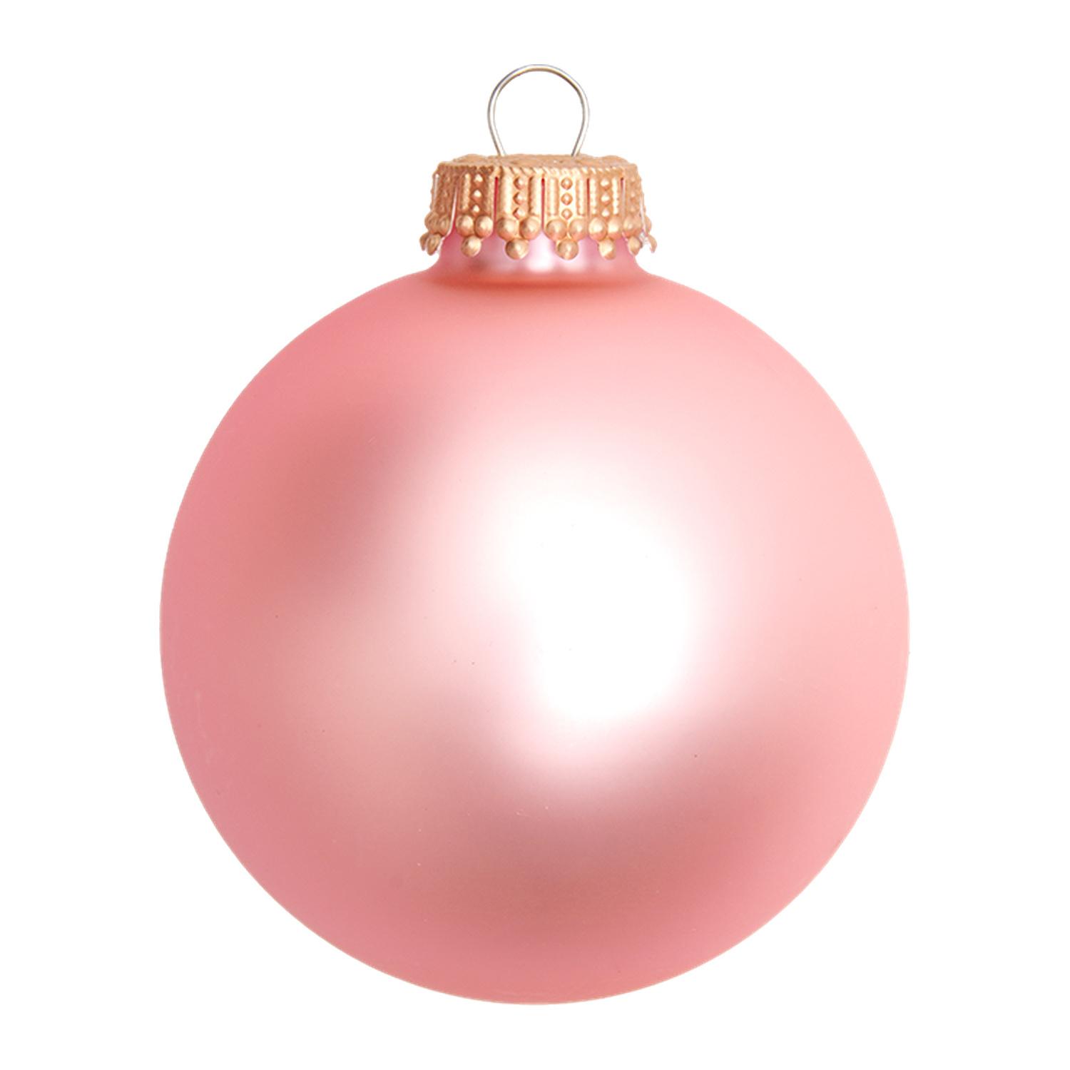 Weihnachtskugeln Uni-Design Matt Rosa 7cm