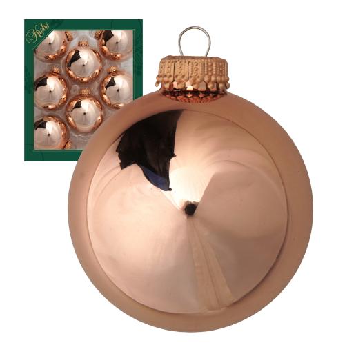 Weihnachtskugeln Uni-Design Shiny Goldfarbig 7cm