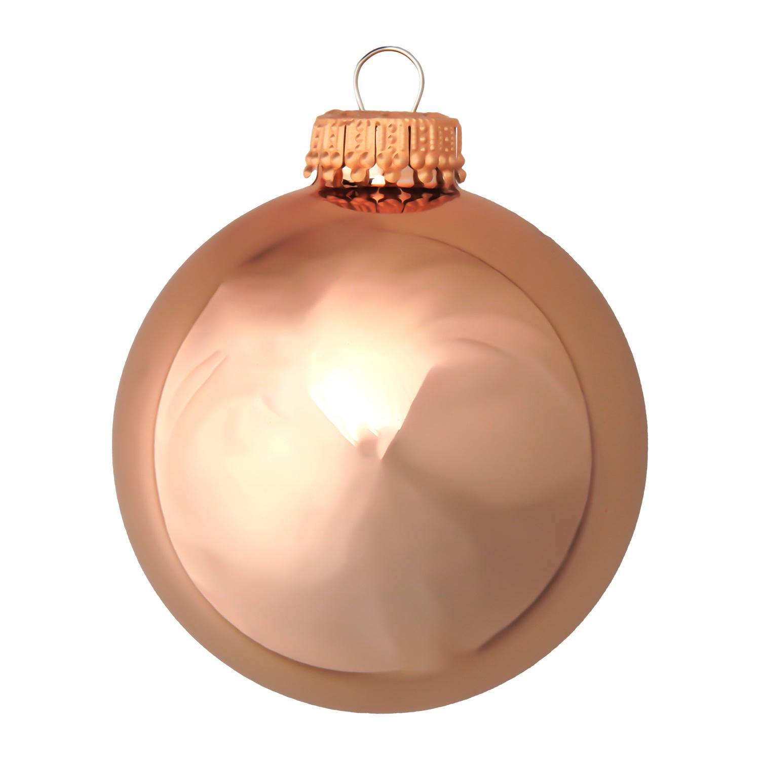 Weihnachtskugeln Uni-Design Shiny Goldfarbig 7cm