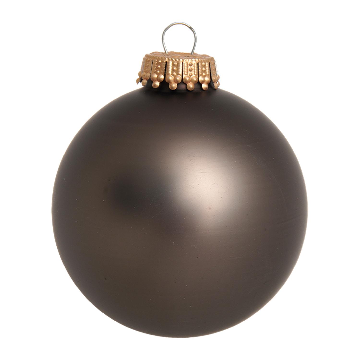 Weihnachtskugeln Uni Matt Eisenerz Grau 7cm