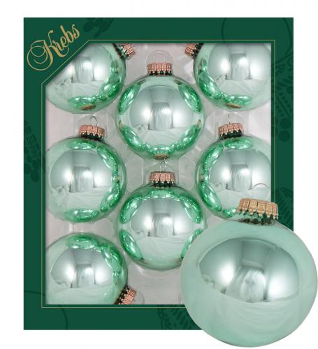 Weihnachtskugeln Uni-Design Glanz Lind Gr�n 7cm