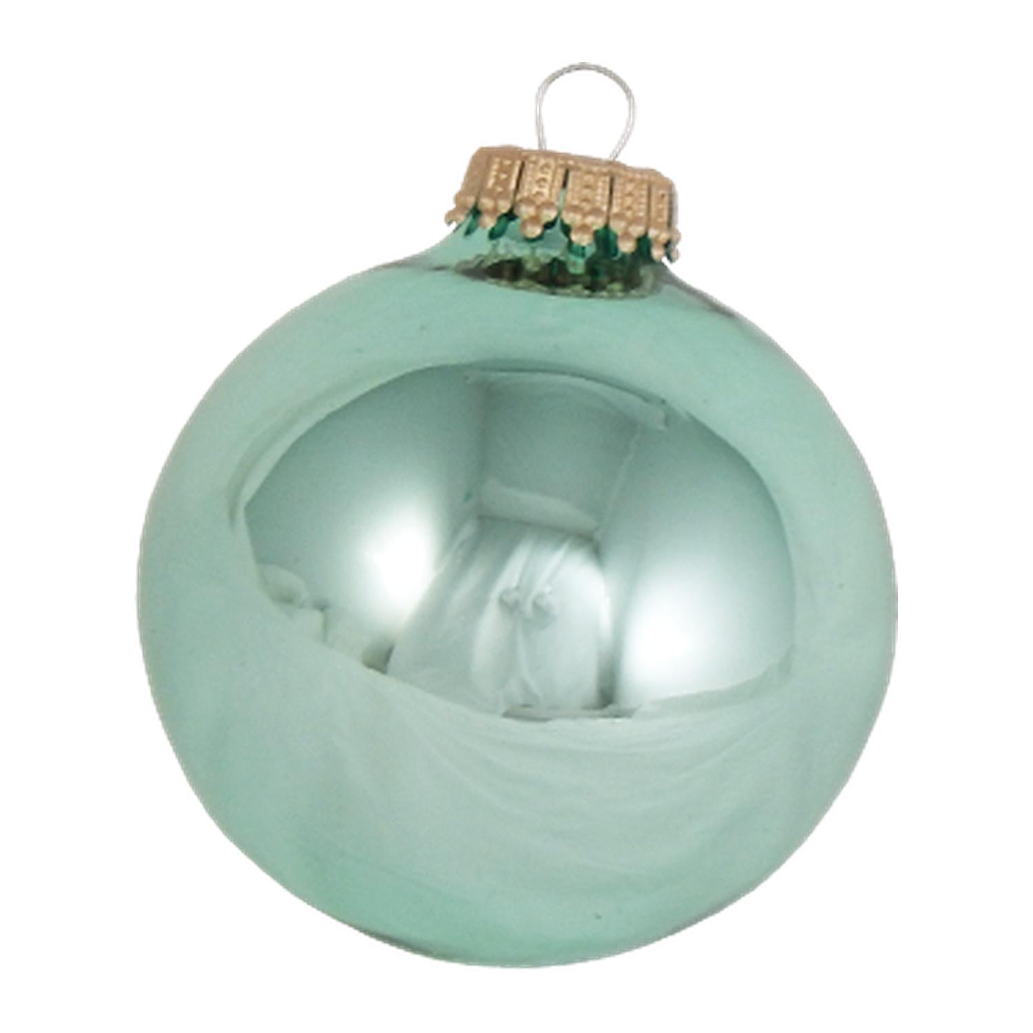 Weihnachtskugeln Uni-Design Glanz Lind Gr�n 7cm