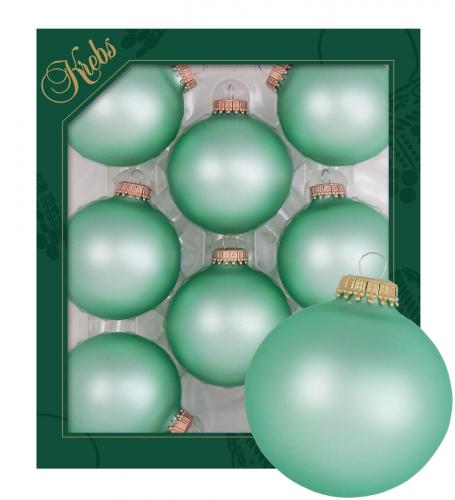 Weihnachtskugeln Uni-Design Satin Lind Gr�n 7cm
