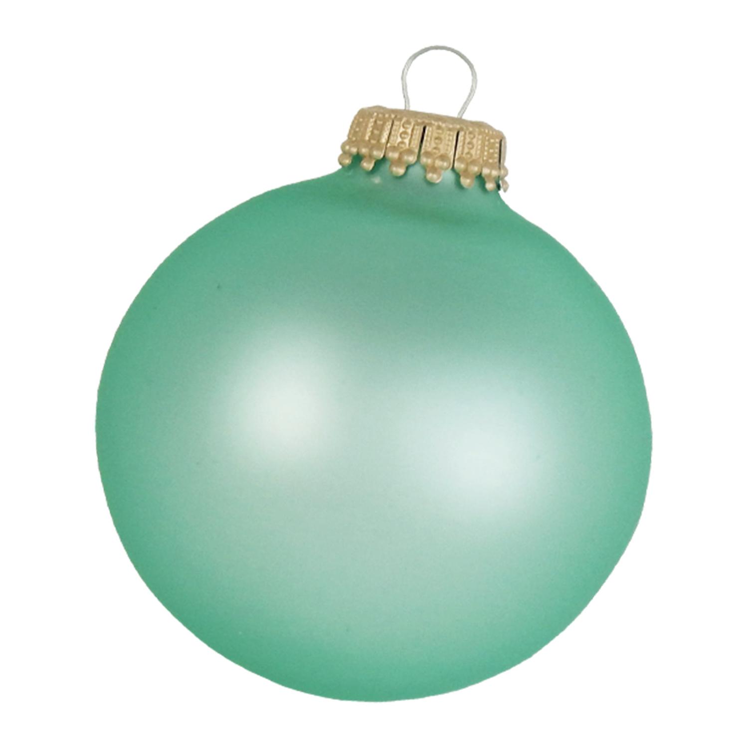 Weihnachtskugeln Uni-Design Satin Lind Gr�n 7cm