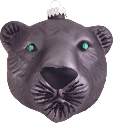 Baumschmuck Pantherkopf Grau 9cm