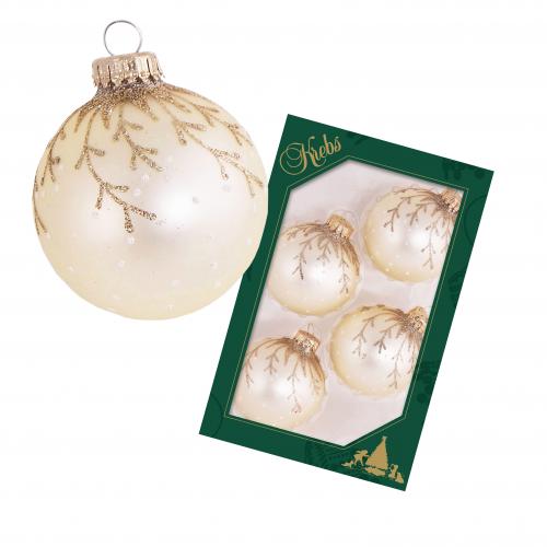 Weihnachtskugeln Zweige Goldfarbig 7cm